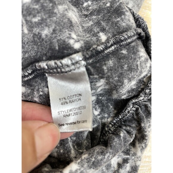 Aratta Silent Journey Women's Top L Gray Acid Wash Open Back Short Sleeve Ruffle - Picture 8 of 8